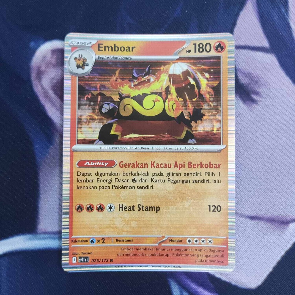 pokemon (ID) emboar - SV11s 025/172 - R