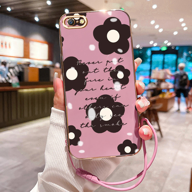 Casing Hp Untuk OPPO A39 A57 2016 A57T Case Casing Bunga Graffiti HP Cesing Silikon Softcase disepuh