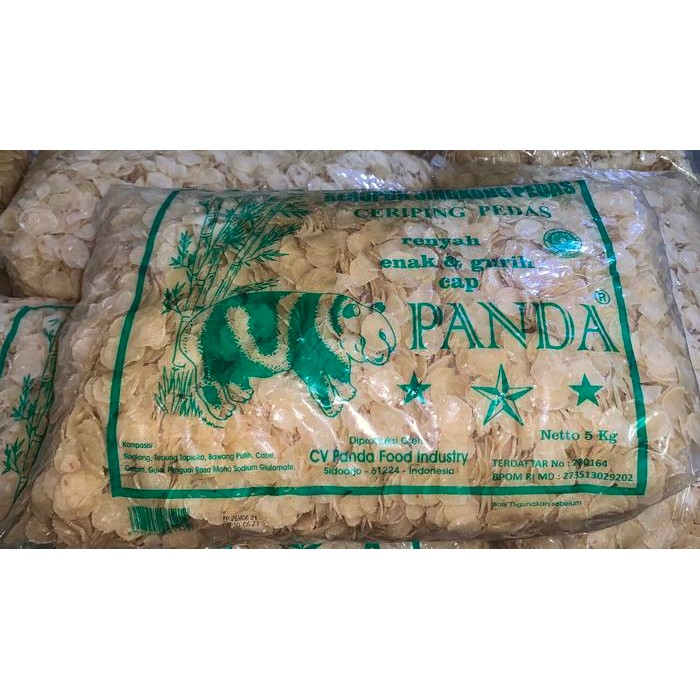 

Kerupuk Singkong Pedas Cap Panda 5Kg