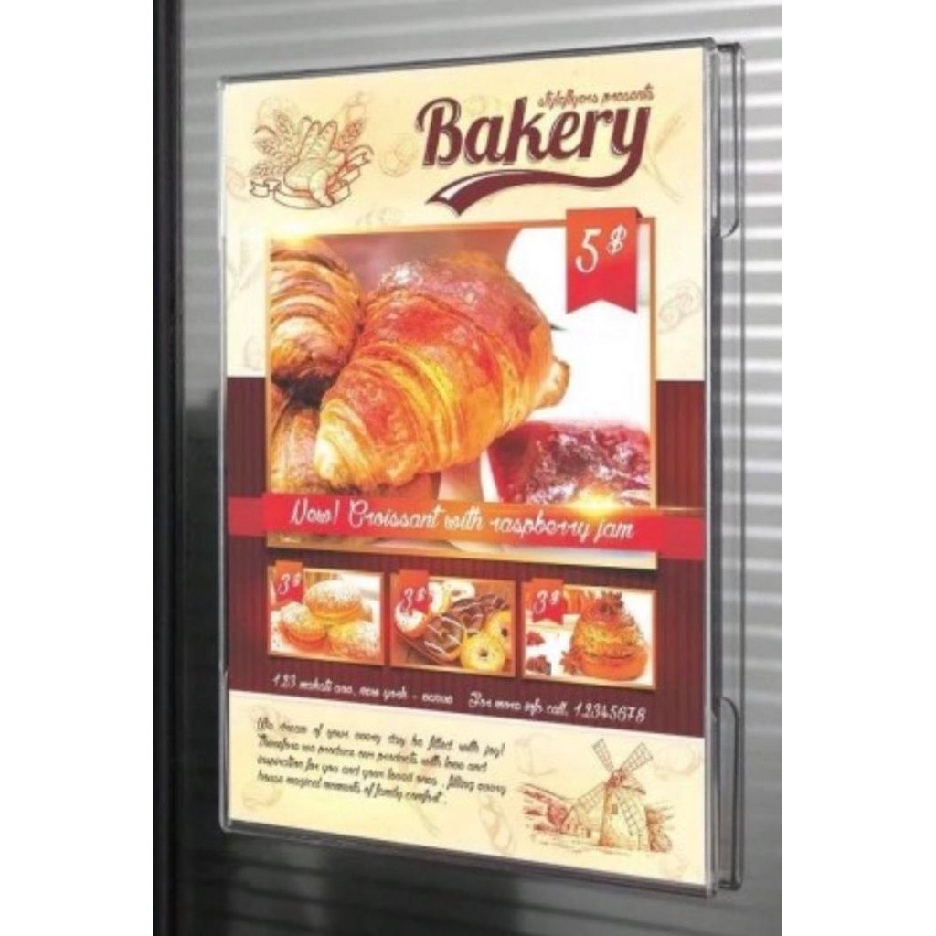 

Tempat Brosur Acrylic/Akrilik Tempel/Sign Holder Akrilik A2 42 X60 Cm