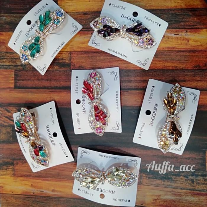 Jepit Rambut Dewasa Otomatis Mata Mewah Jepitan