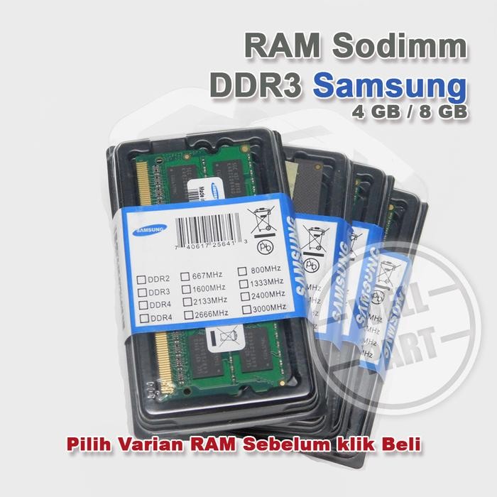 Terlaris Memori Ram Ddr3 Sodimm Samsung Laptop Notebook 4 8 Gb 1066 1333 Mhz