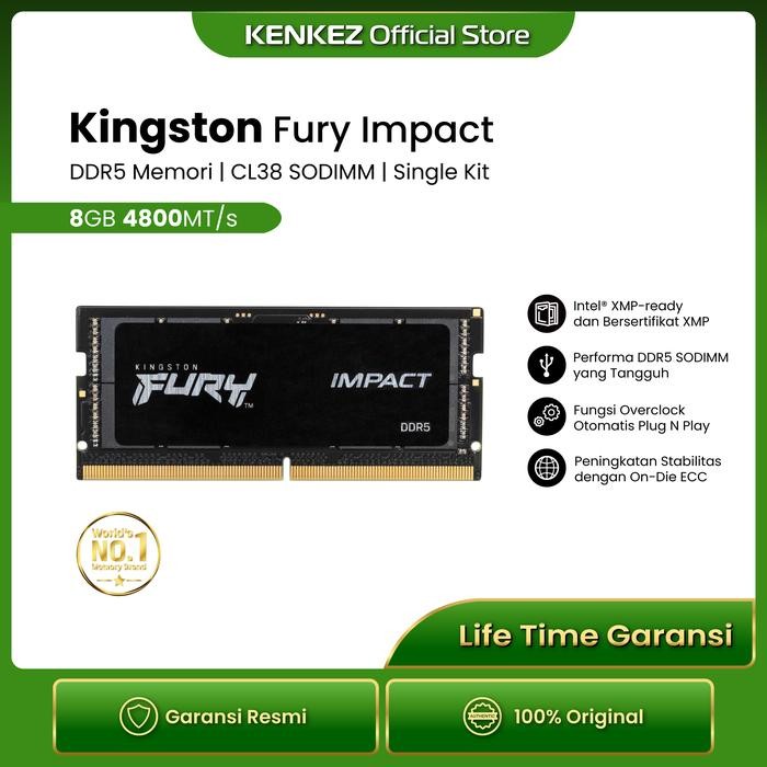 Promo Kingston Fury Impact Sodimm 8Gb Ddr5 4800Mhz Cl38