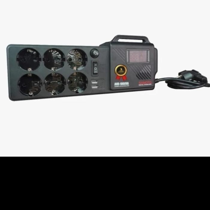 SAMOTO STABILIZER RELAY 1000VA GERMANY SOCKET COLOKAN STOP KONTAK AVR 1000G