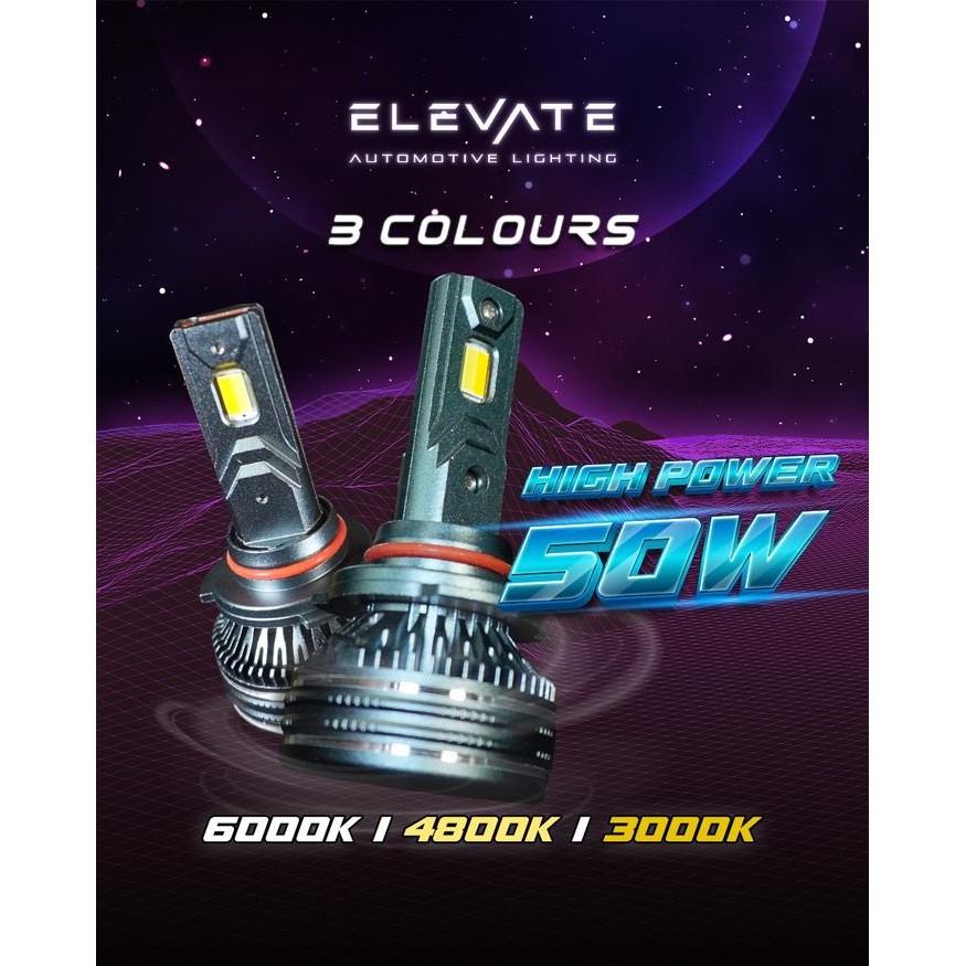 Led Tricolor H4 H7 H11 H8 H16 Foglights / Foglamp 6000K ; 4300K ; 3000K Led 3 Warna Tricolour Lampu