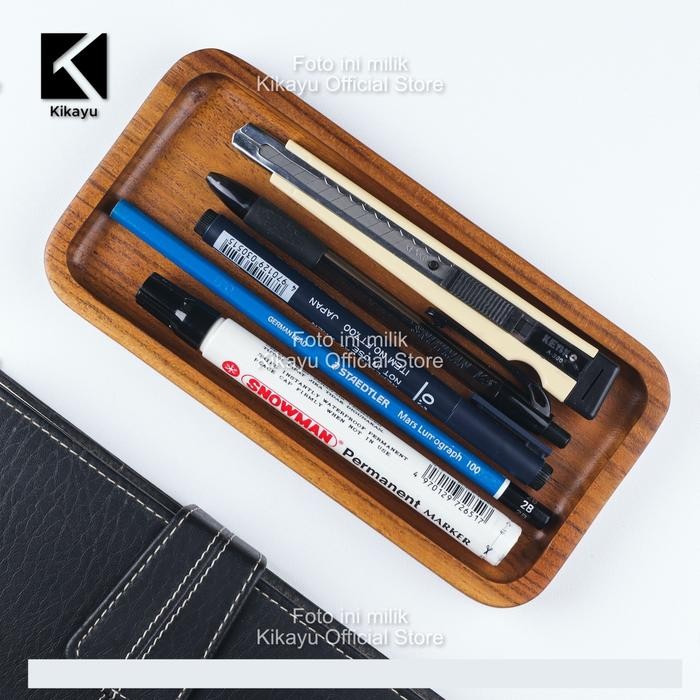 

Wooden Tray Desk Organizer Kayu Jati Kikayu 10x20cm