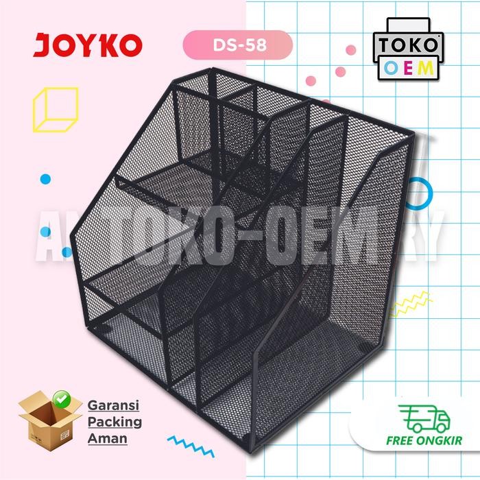 

JOYKO DESK SET TEMPAT ALAT TULIS JARING METAL PEN HOLDER ORGANIZER MEJA KANTOR DS-58