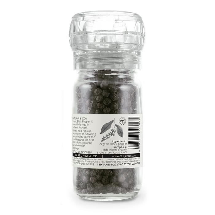 

East Java & Co Organic Whole Black Pepper Mill-46G(Lada Hitam Organik) -Gratisongkir