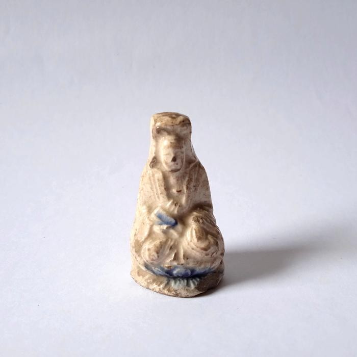 Antik Patung Porselen Kwan Im Cina Ukuran Kecil Utuh Kuno Antik