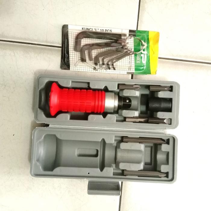 READY PAKET OBENG KETOK VESEL PUTAR + KUNCI L SET PENDEK 10 PCS