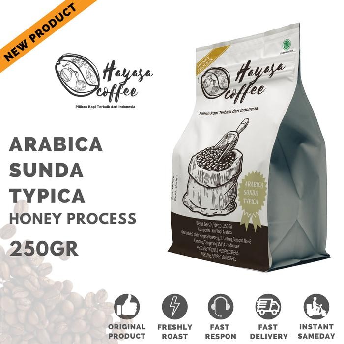 

Ready- Hayasa Honey Arumanis Sunda Typica Arabica - 250 Gr Beans