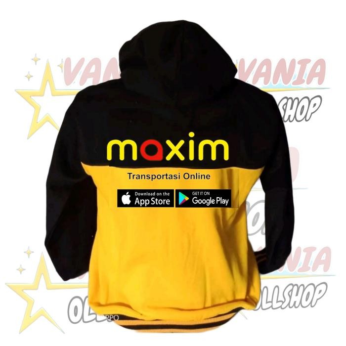 Sweater Zipper Maxim Sablon Ojek Online Maxim