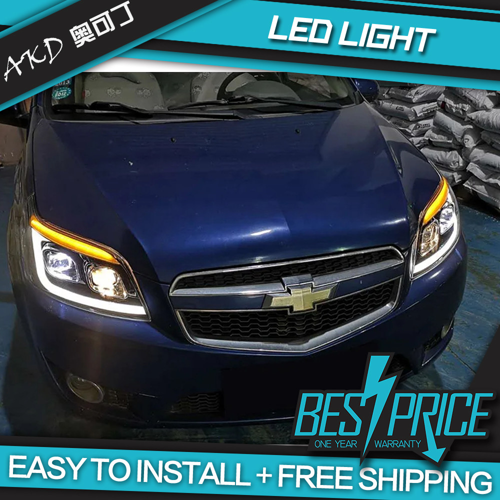 AKD Cars Styling  For Chevrolet Aveo Headlights 2008-2012 Lova LED