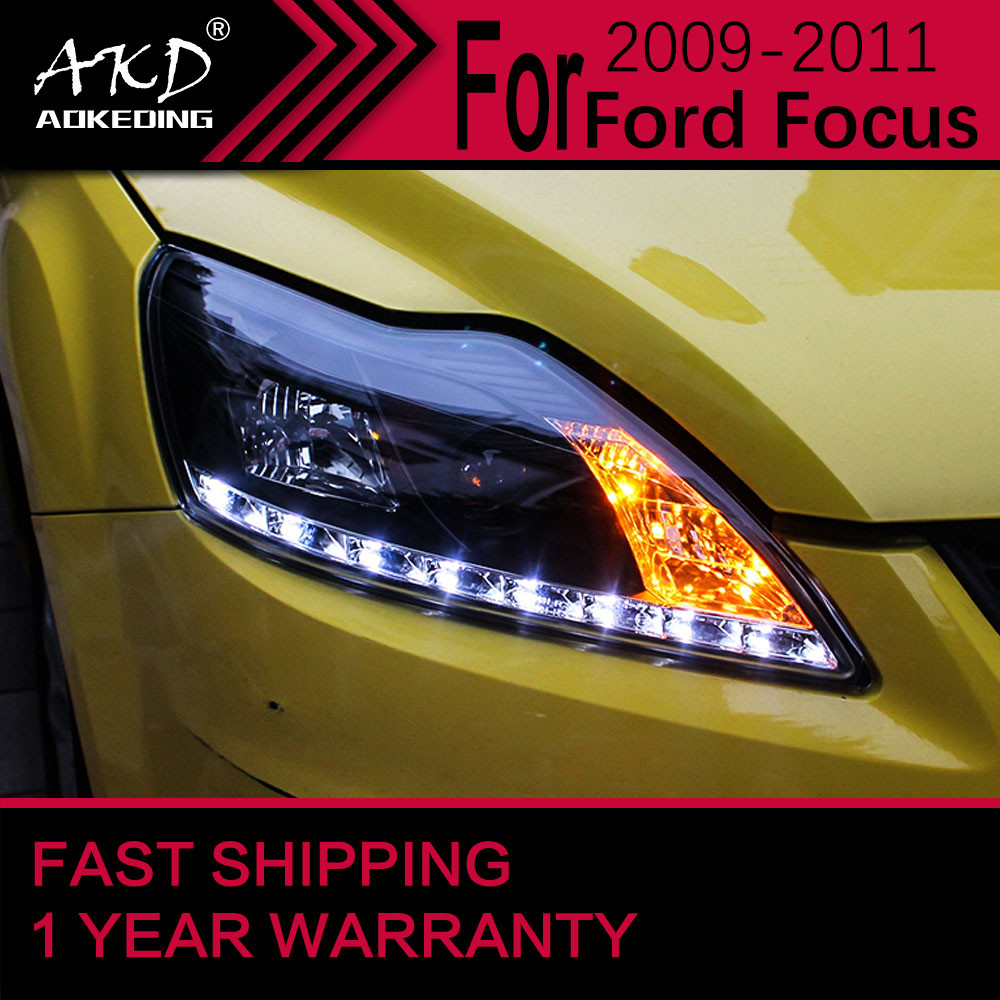 Car Lights for Ford Focus LED Headlight 2009-2013 Head Lamp Drl