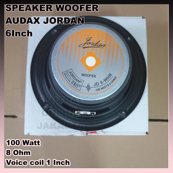 MY2F Speaker Woofer Jordan Audax 6In 6Inch Woofer Jd 6 Whr 100 Watt Original