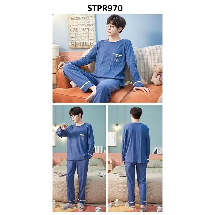 BAJU TIDUR PRIA PIYAMA PRIA LENGAN PANJANG