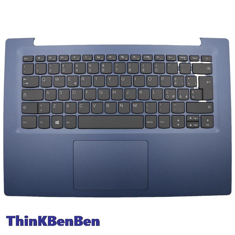 IT Italian Blue Keyboard Upper Case Palmrest Shell Cover For Lenovo Ideapad S130 14 130s 14 14IGM 12