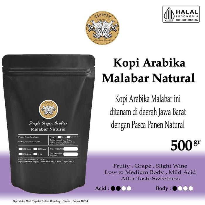 

NWFK Biji Kopi Arabika Malabar Natural 500Gr Specialty Arabica Bean Ground Bubuk 500 Gram