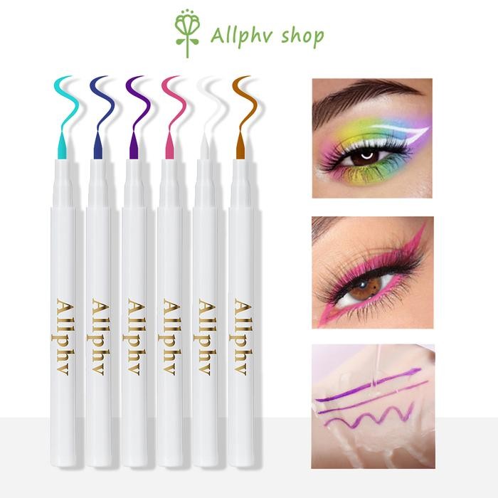 Allphv Eyeliner cair waterproof Eyeliner putih bentuk spidol eyeliner