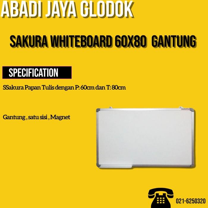 

Sakura Whiteboard 60X80 Vertikal Custome