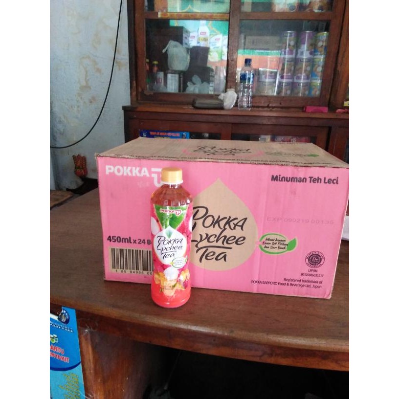 

NWFK Pokka Lychee Tea 450 Ml - Minuman Teh Leci Praktis Dalam Botol 24 Pack Ideal Untuk