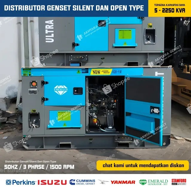 Genset Silent Kofo Weifang Emerald 65 Kva