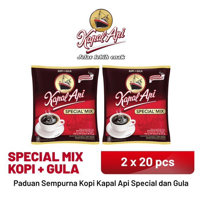 

8SXE Kapal Api Special Mix 2 Bag (20 X 23 Gr) - Minuman Kopi Bubuk