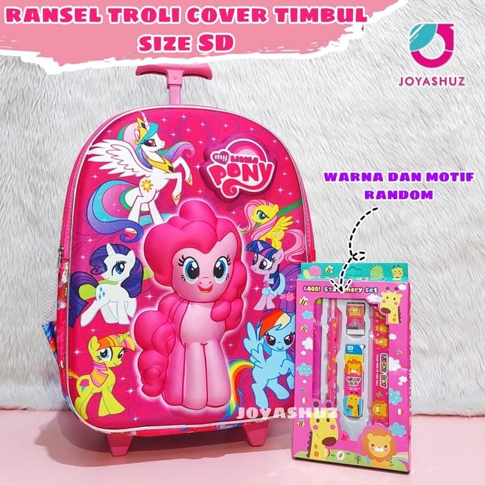 Tas Troli Anak Perempuan Sd Tk Karakter Pony 3 Dimensi Motif Ransel
