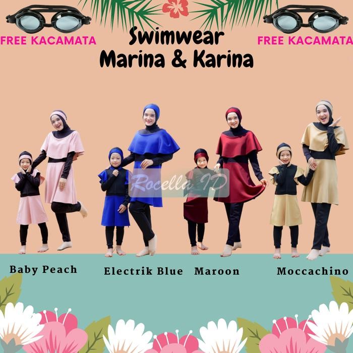 BAJU RENANG MUSLIMAH - BAJU RENANG WANITA MUSLIM - BAJU RENANG MUSLIMAH HIJAB - BAJU RENANG DEWASA
