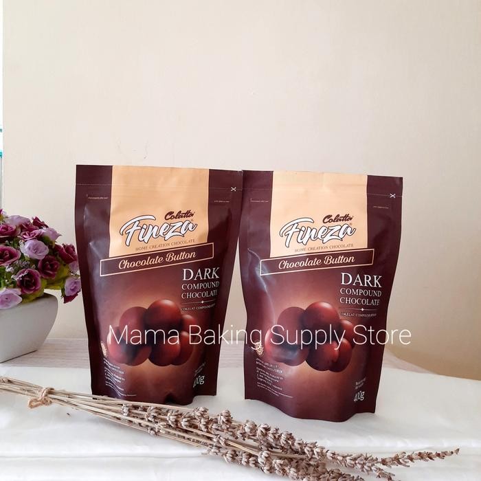 

Ready Colatta Fineza Dark Compound Chocolate Button Cokelat Kancing 400 Gr