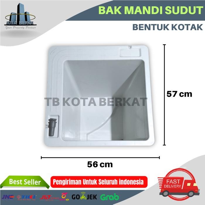 BAK KAMAR MANDI SUDUT/ BAK KAMAR MANDI FIBER MERK R.A.J KODE 1240