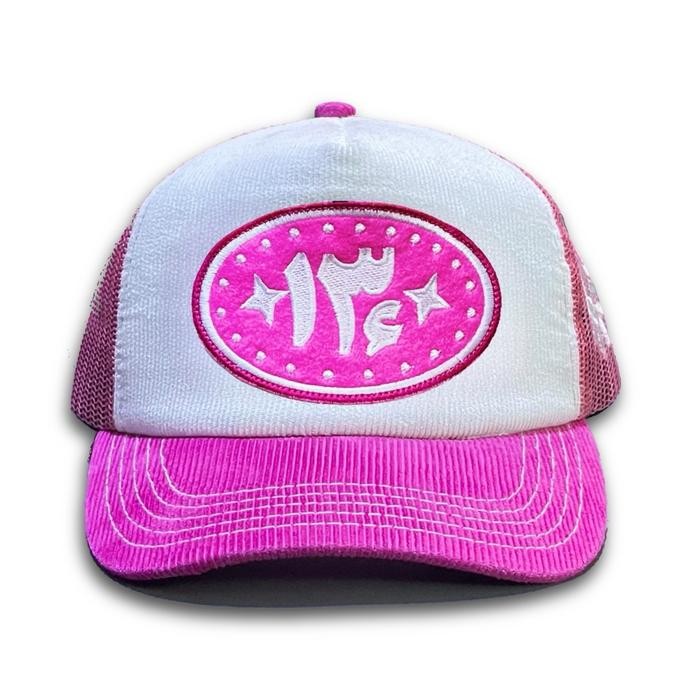 Topi Jaring Trucker Corduroy Pink Saka Thisplan original