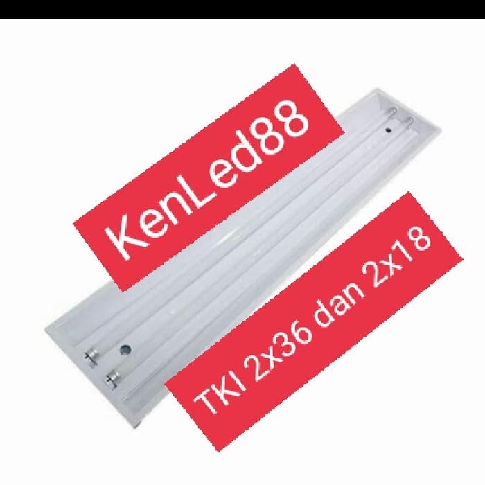 Spesial Kap Lampu Tki Inbow 2X36/2X16 Housing Tl Neon Led 120Cm 2Lampu