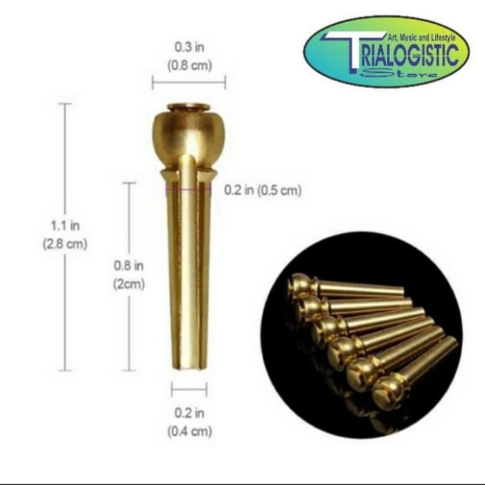 Bridge Pin, Saddle, Nut Logam Gitar Akustik