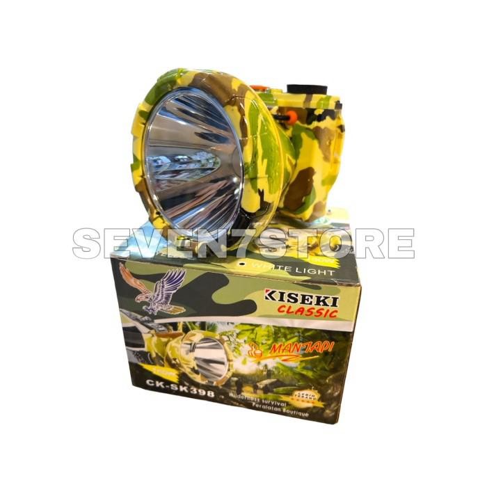 Terbatas Senter Kepala Kiseki 50Watt Ck 398 Cahaya Putih Free Tas Dan Bohlam Plastik Charger