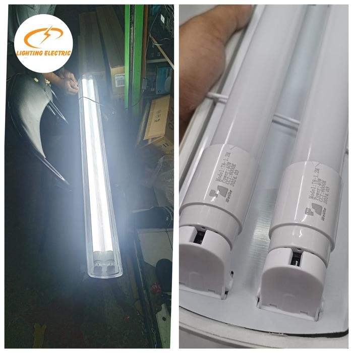 Promo Kap Lampu Tl T8 2X36 Waterproof Ip65 Set Lampu Led 40W 40 Watt 2X40W