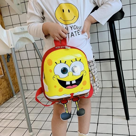 Tas Cakang Keras Anak, Tas Telur Backpack Spongebob, Ransel Spongebob
