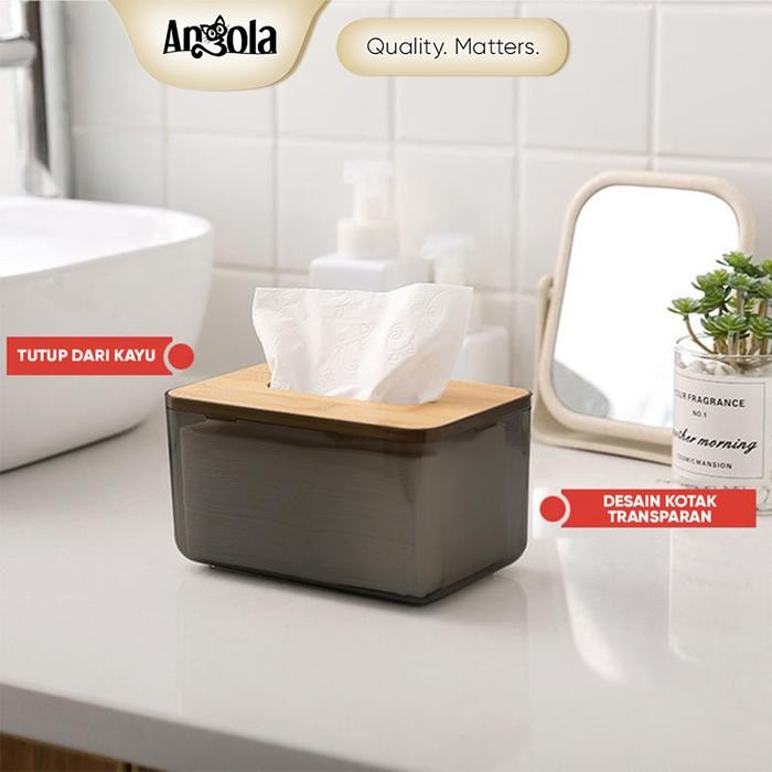 (Expert) Angola Tempat Tisu D58 Kotak Tissue Kayu / Tissue Box