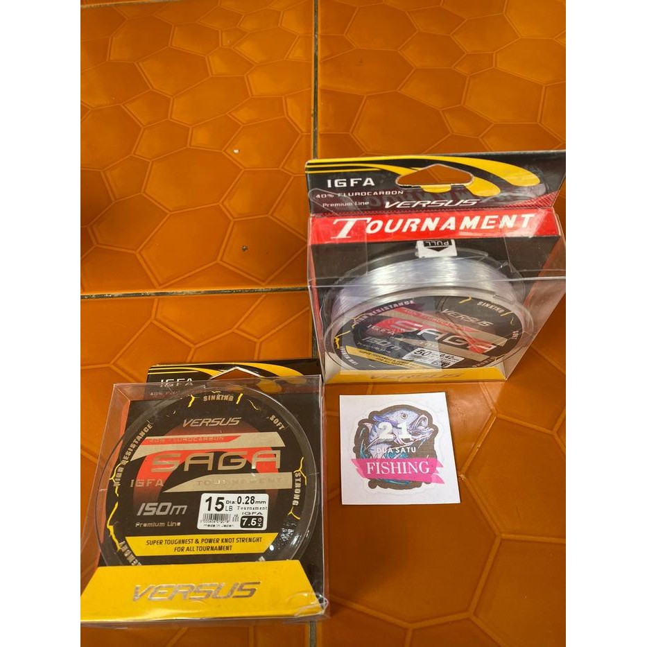 Senar Kuat Pancing Versus Saga Monofilament 150 M Laut Sungai Empang