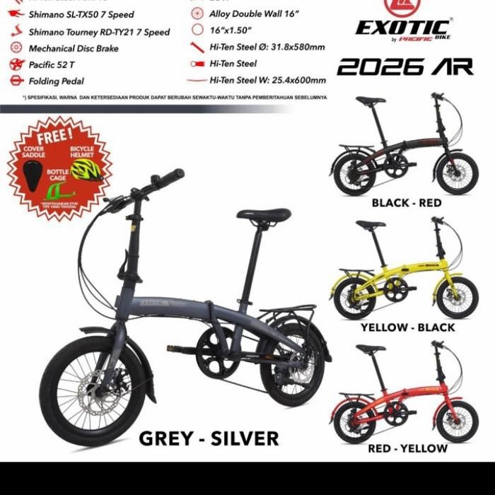 sepeda lipat pacific exotic 2026 AR 2026AR 16 inch ada boncengan