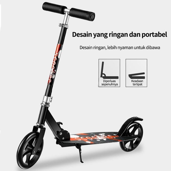 ORIGINAL Urban Scooter Disc Brake Dewasa Manual Skuter Dewasa - TANPA REM / REM CAKRAM READY STOCK