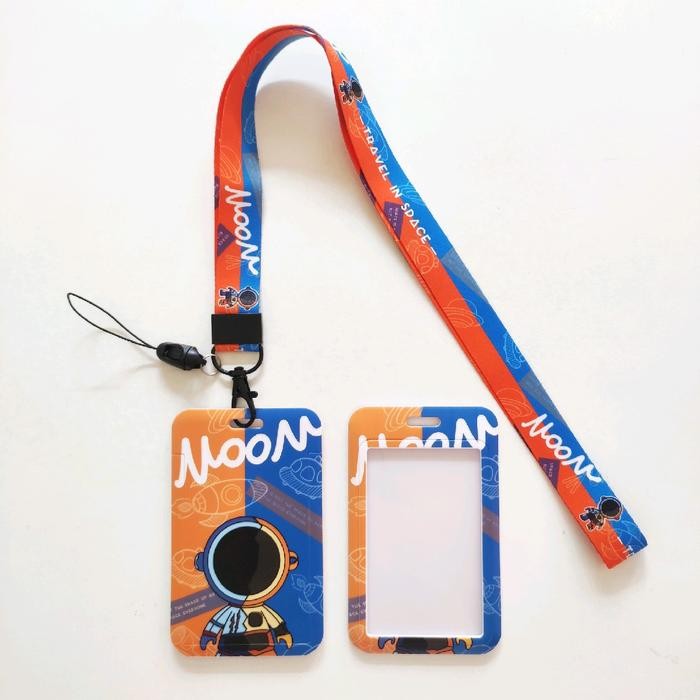 

ID Card Holder Name Tag Lanyard / Kalung Wadah Kartu Identitas Astronaut Space Moon Nasa Tali