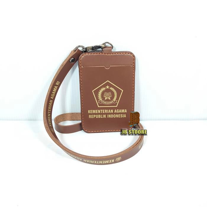 

Tempat Id Card KEMENAG Kulit / Id Card Holder Kemenag Gantung / name tag kemenag tali kulit