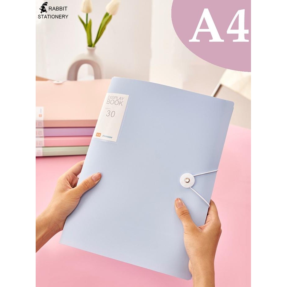 

Document Keeper Clear Holder Map File Dokumen Folder A4 20/30/40 Halaman Warna Pastel-Rabbit