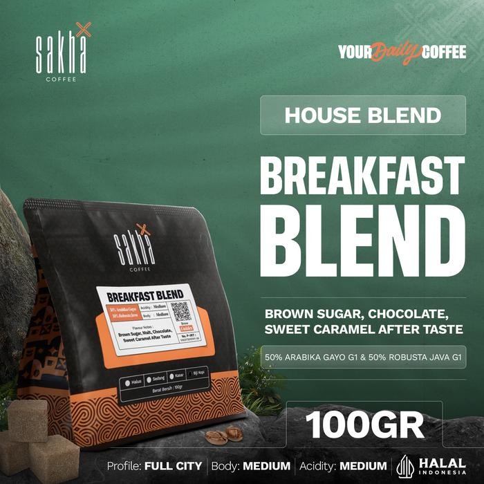 

Terlaris - Kopi Breakfast Blend Coffee Roast Bean Arabika Robusta Espresso Roasted Beans Biji Bubuk