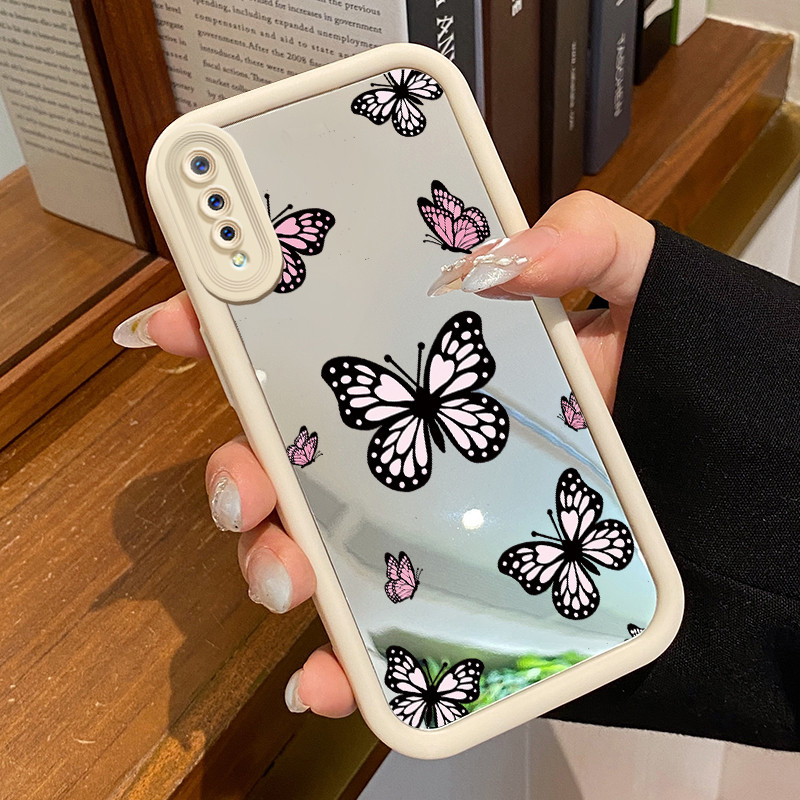 Casing Hp Untuk VIVO S1 VIVO S1 Pro Case kupu-kupu cermin Kasing Scrub Kesing Silikon Softcase Cesin