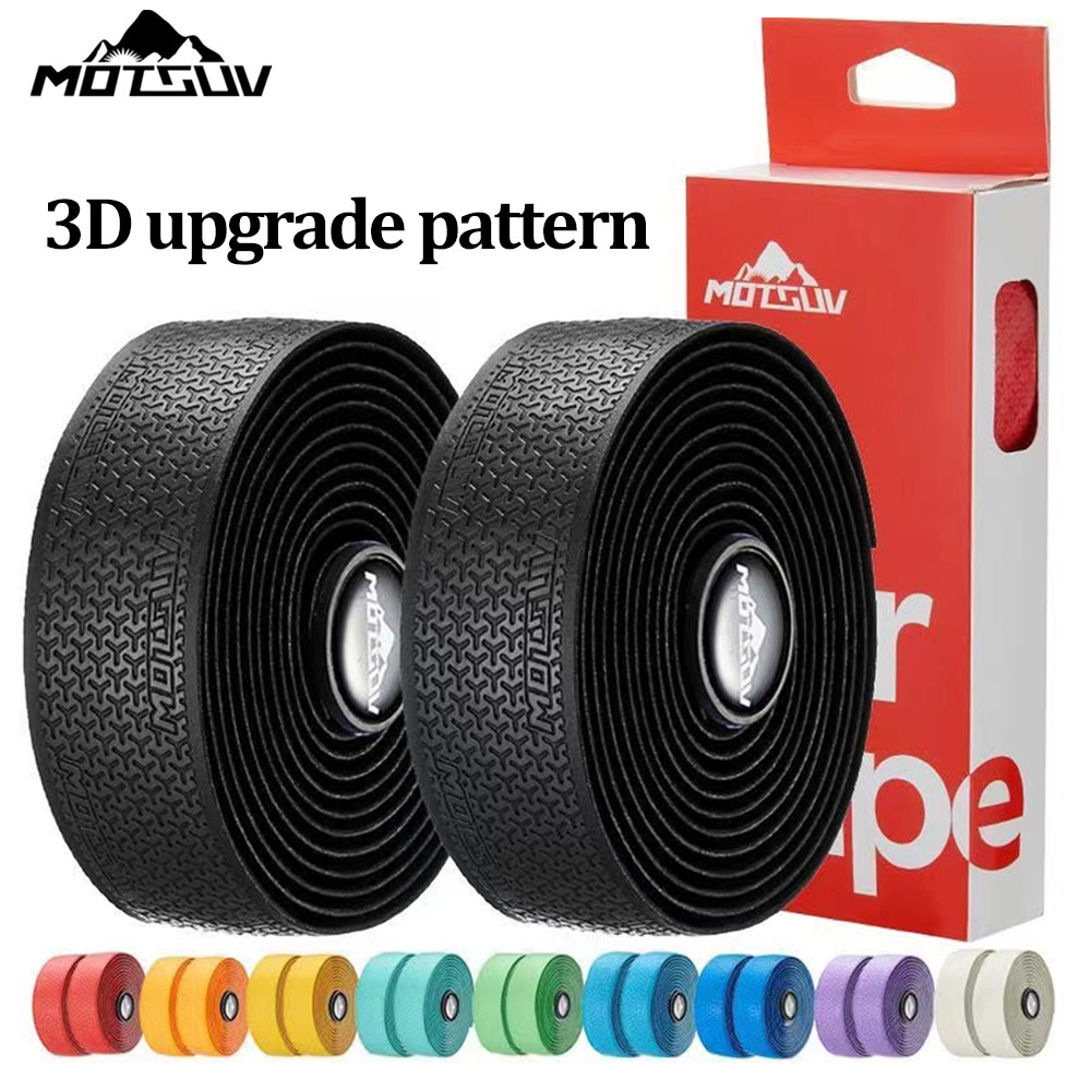 1Pair  Road Bike Handlebar Tape Anti Slip Silica Gel Handlebar Tape Shock Absorption Cycling Bar Tap