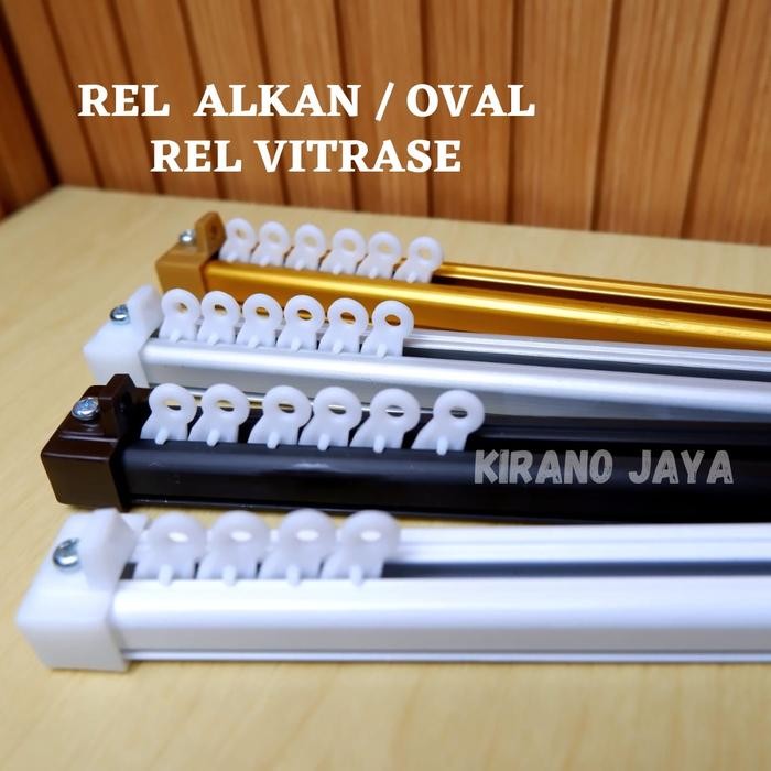 PREMIUM Rel Alkan Vitrase - Batang Aluminium Kotak Tirai Pintu Jendela