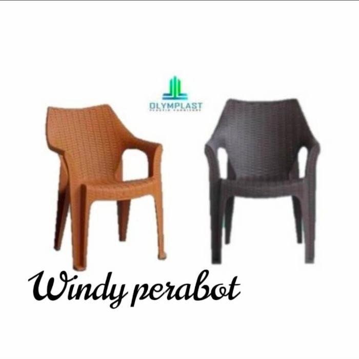PREMIUM Kursi Plastik Sender Santai/Kursi Plastik Anyaman Olymplast