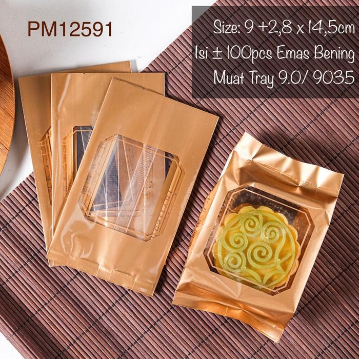 

OR6T Plastik Mooncake 100G - 125G Pm12591 Dng Lipatan Samping
